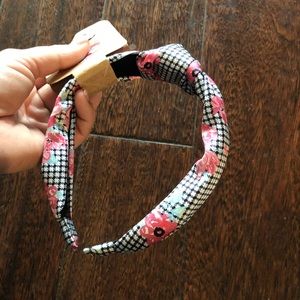 Berry (Nordstrom) Flowers on Checkered Headband